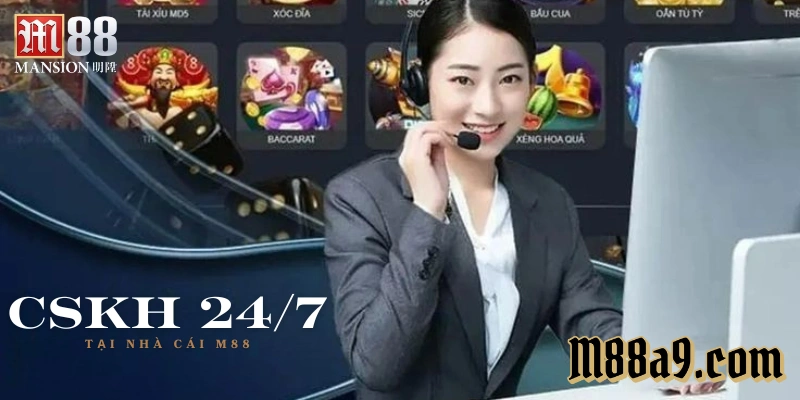 Đội ngũ tư vấn viên M88 luôn sẵn sàng hỗ trợ 24/7